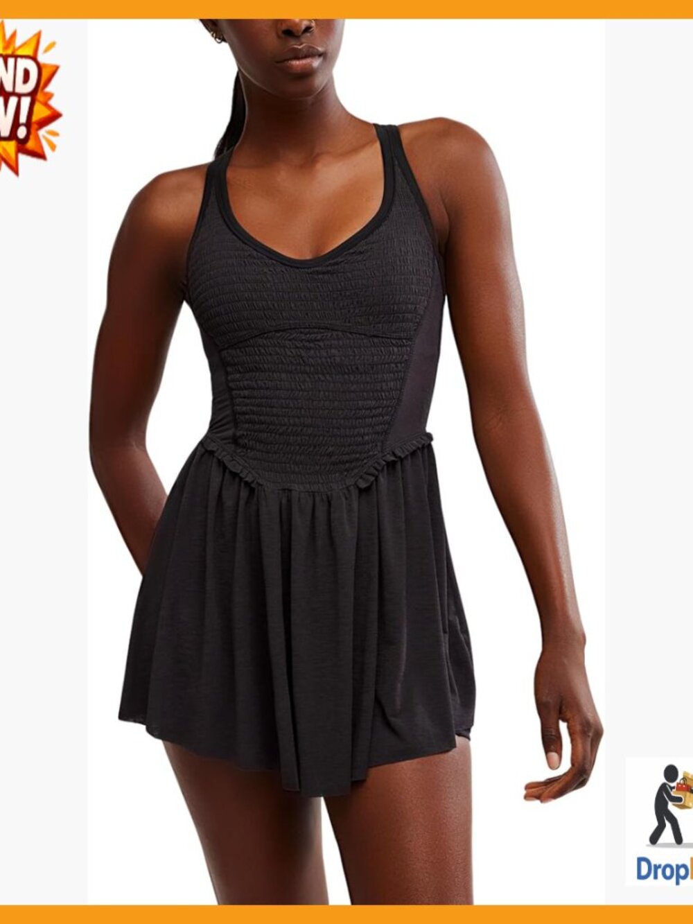 Casual Smock Dress with Built-in Shorts Boho Chic Minimal Everyday Wear